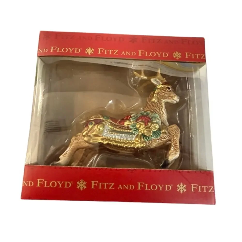 Fitz and Floyd Noel Holiday 5295680 2023 Reindeer Ornament New in Box